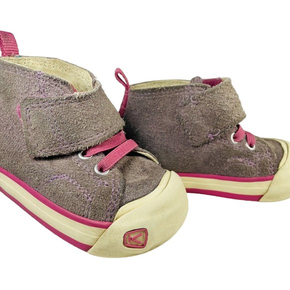 Keen Other - Keen Coronado High Top Pink Purple Suede Sneaker Shoes SZ 4 Toddler Non Marking